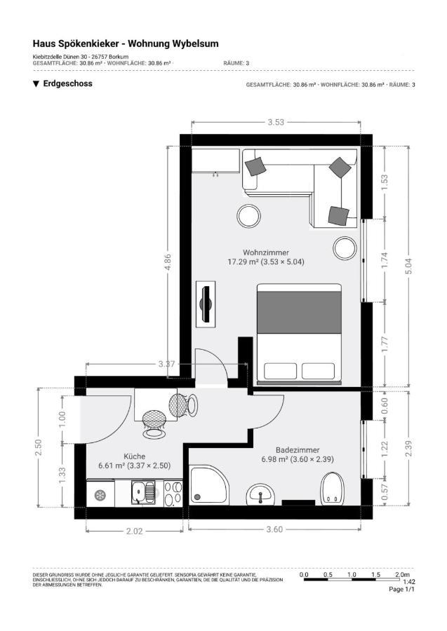 Haus Spoekenkieker Wybelsum Lägenhet Borkum Exteriör bild